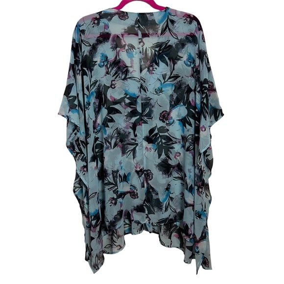 ‼️SOLD‼️ LANE BRYANT Floral Semi-Sheer Kimono Tunic 22/24 - Picture 5 of 9